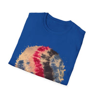 Boomerang Blaze 2:  Tie Dye Unisex Softstyle T-Shirt - Bohemian Vibes for Casual Wear, Summer Festivals, Gift Ideas, Eco-Friendly Fashion, Everyday Comfort