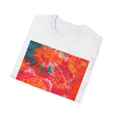 RIPPLE: Koi pond inspired ripple swirl style, Tie-Dye Unisex Softstyle T-Shirt, Bohemian Tee, Summer Vibes Shirt, Festival Wear, Gift for Her, Unique Tie Dye Fashion