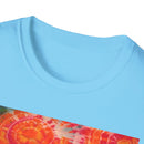 RIPPLE: Koi pond inspired ripple swirl style, Tie-Dye Unisex Softstyle T-Shirt, Bohemian Tee, Summer Vibes Shirt, Festival Wear, Gift for Her, Unique Tie Dye Fashion