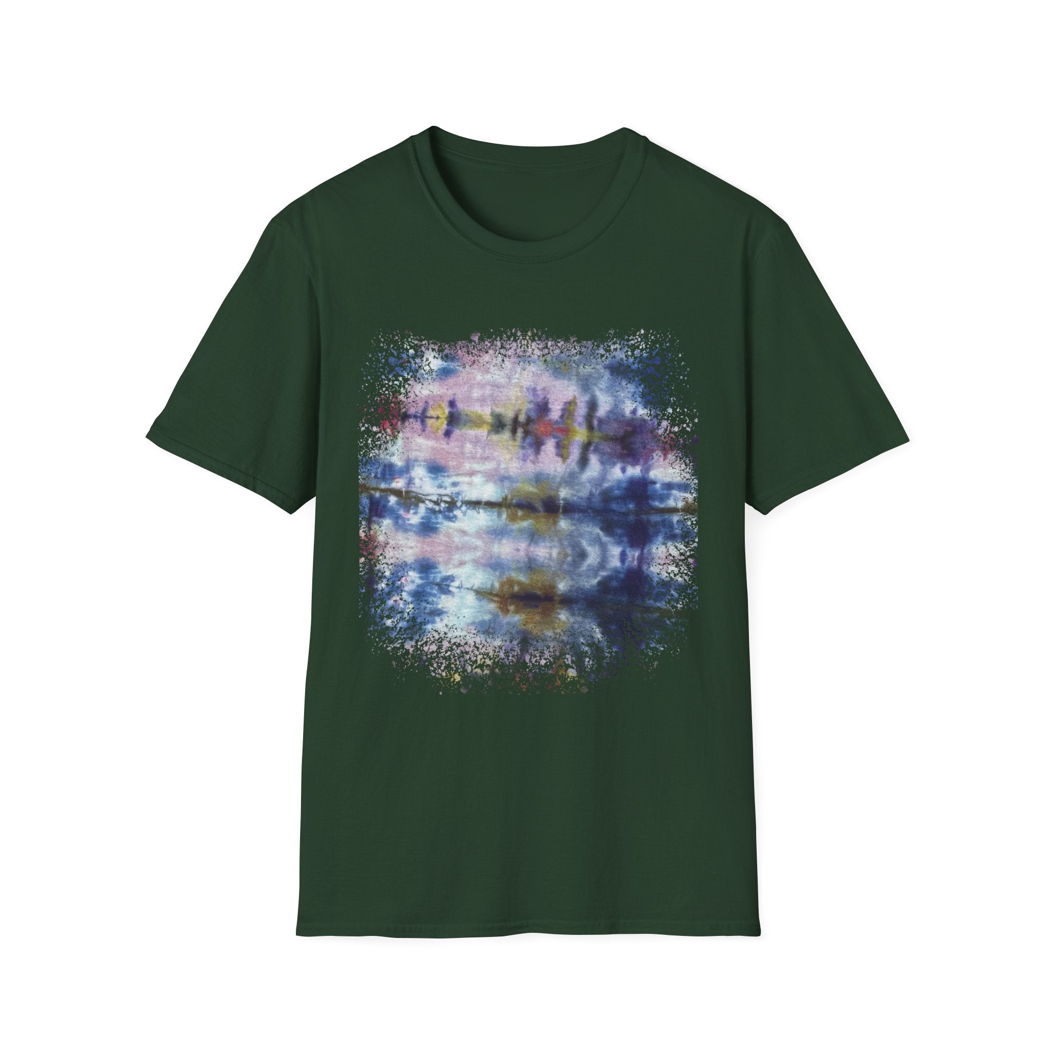 LILAC INFUSION:  Nature inspired Tie-Dye Unisex Softstyle T-Shirt - Boho Chic, Casual Wear, Summer Essential, Festival Outfit, Unique Gift