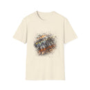 Asteroid Menace 2:  Artistic Abstract Unisex Softstyle T-Shirt | Trendy Graphic Tee, Casual Wear, Unique Fashion Gift, Art Lover Apparel, Everyday Comfort