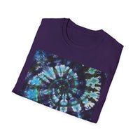 COBALT TORNADO: Tie-Dye Spiral Unisex T-Shirt, Bohemian Style Tee, Festival Apparel, Casual Wear, Gift for Him or Her