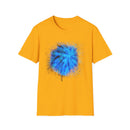 Blue Tide 2:  Vibrant Blue Drip Edge Tie-Dye Unisex Softstyle T-Shirt, Comfy Casual Wear, Summer Outfits, Beach Vibes, Gift for Him/Her, Trendy Apparel