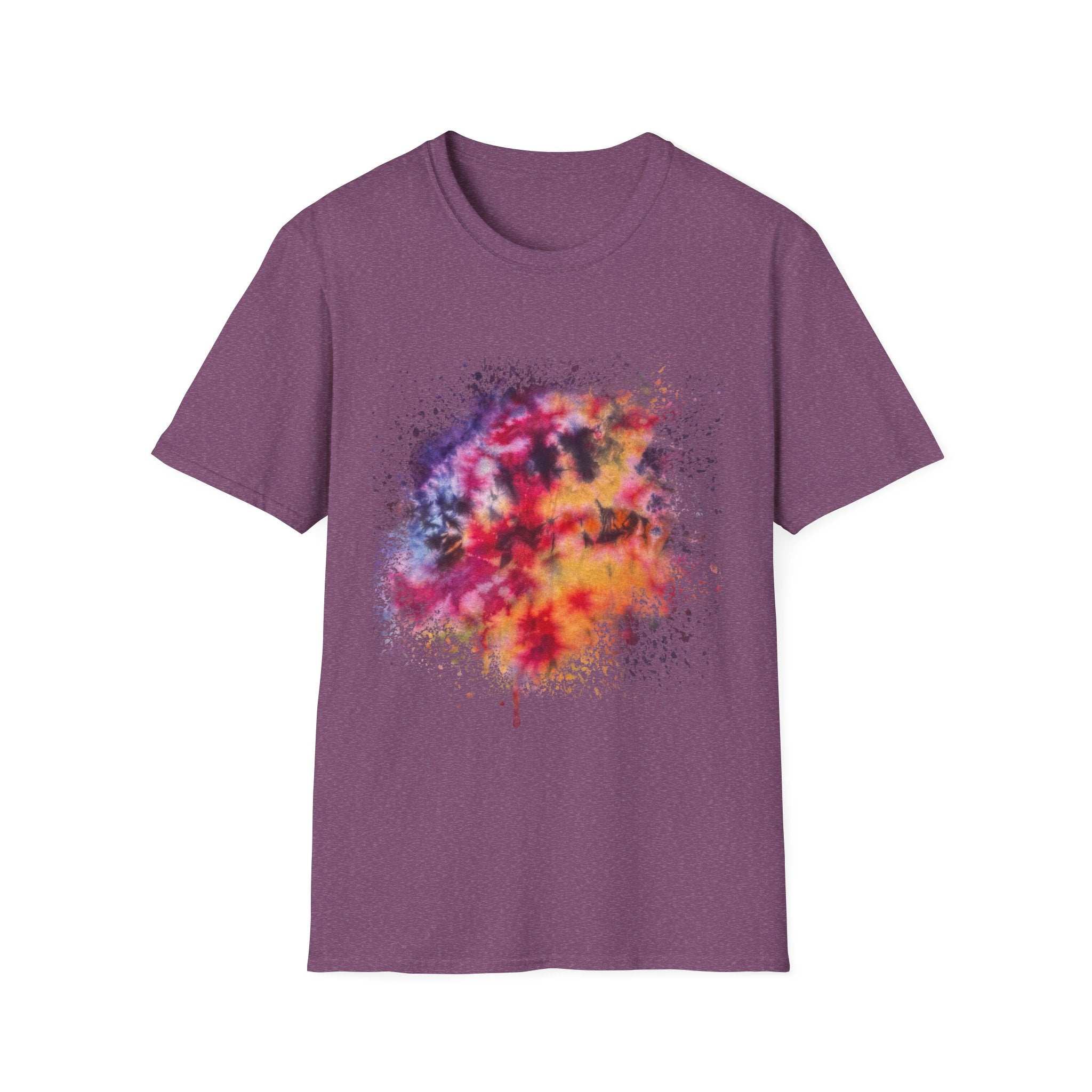 Serenade 2:  Vibrant Drip Artistic T-Shirt, Unisex Softstyle Tee, Colorful Streetwear, Graphic Tee, Casual Artwear, Trendy Summer Shirt
