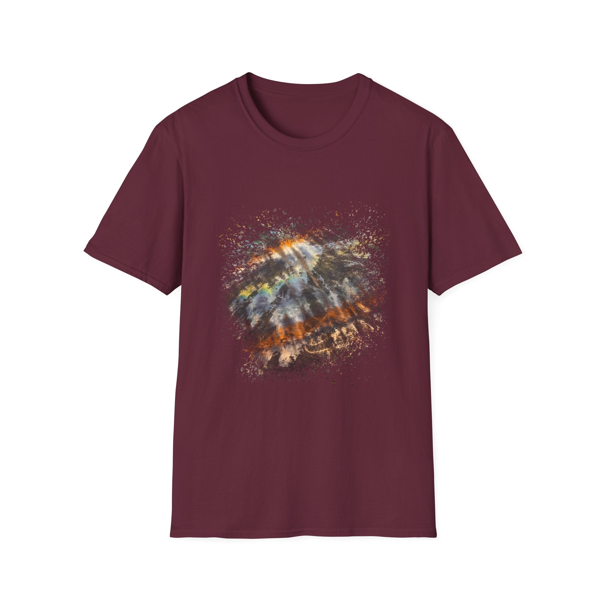 Asteroid Menace 2:  Artistic Abstract Unisex Softstyle T-Shirt | Trendy Graphic Tee, Casual Wear, Unique Fashion Gift, Art Lover Apparel, Everyday Comfort