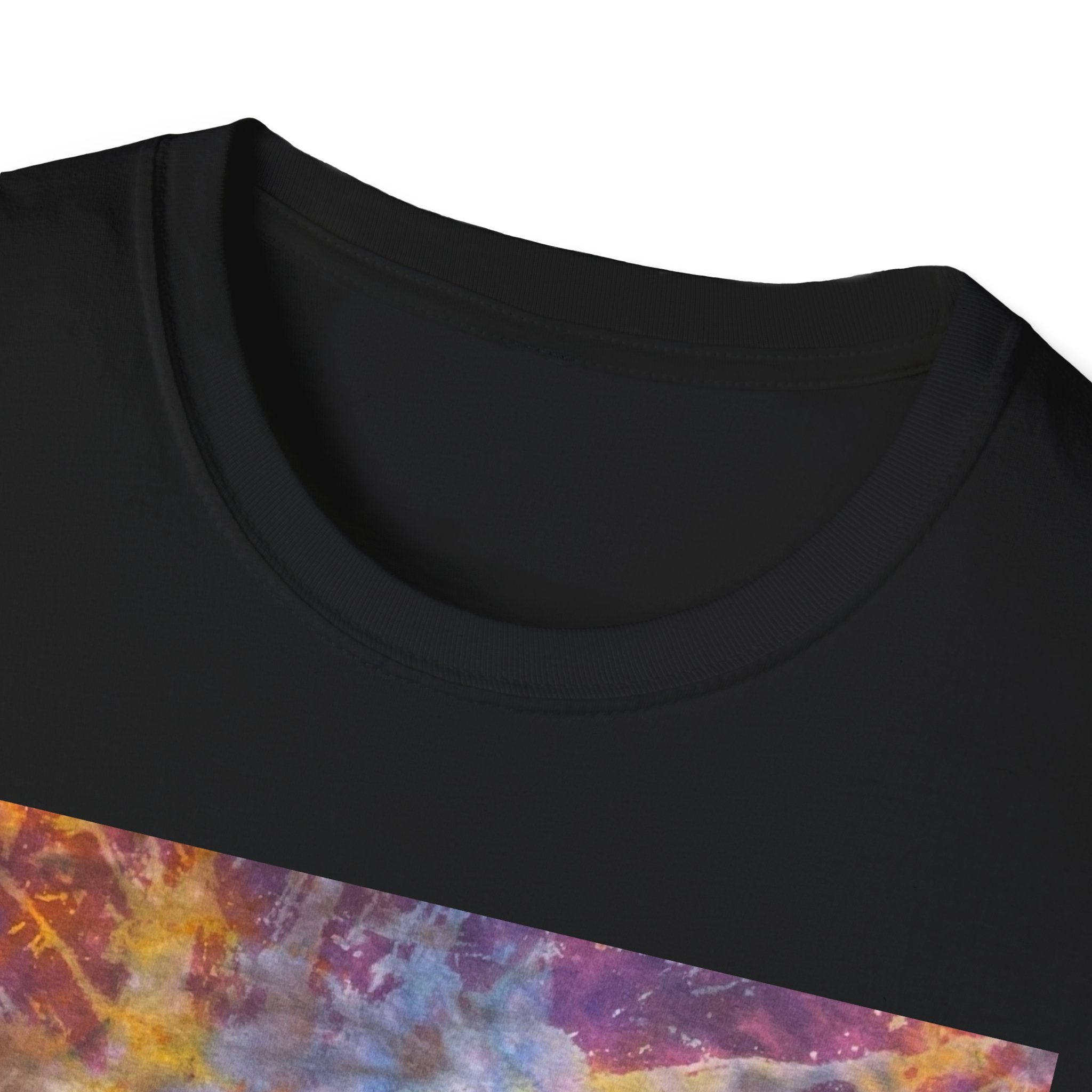 RASPBERRY SORBET:  Splat style, Galactic Vibe Unisex Softstyle T-Shirt | Space Art Tee, Cosmic Shirt, Gift for Astronomers, Unique Spacewear, Casual Wear