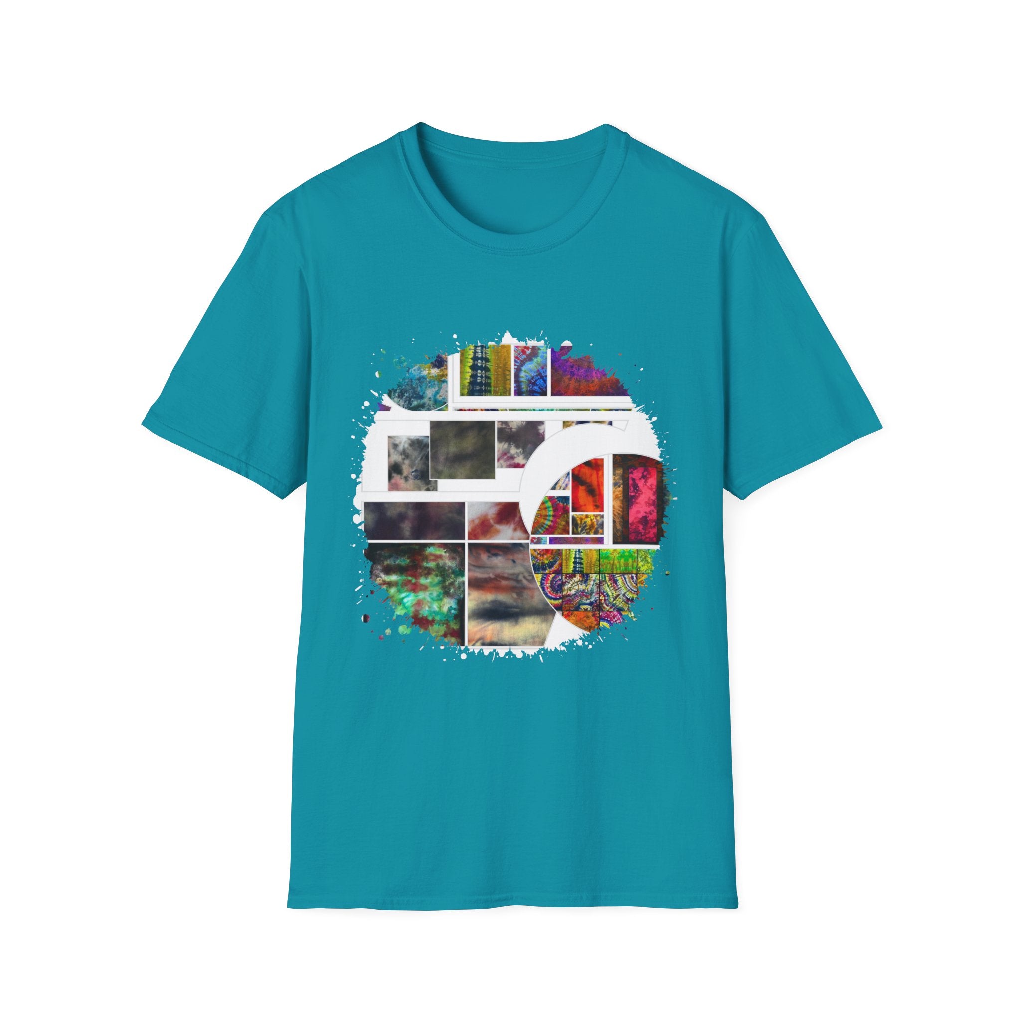 The Dilemma 2:  Colorful Collage Unisex Softstyle T-Shirt - Vibrant Art Tee, Casual Wear, Unique Gift, Graphic Tee, Everyday Essentials, Trendy Fashion