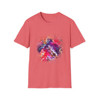 Fifth Dimension 2:  Cool Splash Art Unisex Softstyle T-Shirt, Colorful Tee, Casual Wear, Birthday Gift, Art Lover Shirt, Graphic Tee