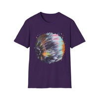 Bravado 2:  Colorful Tie-Dye Unisex Softstyle T-Shirt with Abstract Design, Perfect for Festivals, Casual Outings, Relaxed Days, Summer Vibes, and Gifts