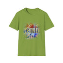 The Scramble 2:  Colorful Splash Unisex Softstyle T-Shirt, Casual Wear, Gift for Friends, Summer Fashion, Vibrant Art Tee