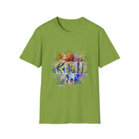 The Scramble 2:  Colorful Splash Unisex Softstyle T-Shirt, Casual Wear, Gift for Friends, Summer Fashion, Vibrant Art Tee