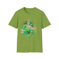 TURQUOISE TREASURE:  Colorful, splat style, Vibrant Abstract T-Shirt | Unisex Softstyle Graphic Tee, Casual Wear, Gift for Art Lovers, Summer Fashion, Unique Design