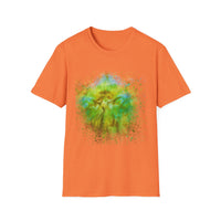 THE CONTRARIAN:  Deep sea vibe, Nature-Inspired Tie-Dye T-Shirt | Unisex Softstyle | Bohemian Vibe | Perfect for Festivals, Casual Wear, Eco-Friendly Living