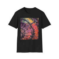 SMASH PARTY: Edgy quarter swirl vibe Tie-Dye Unisex T-Shirt - Boho Style, Summer Vibes, Festival Wear, Beach Party Outfit, Unique Gift Idea