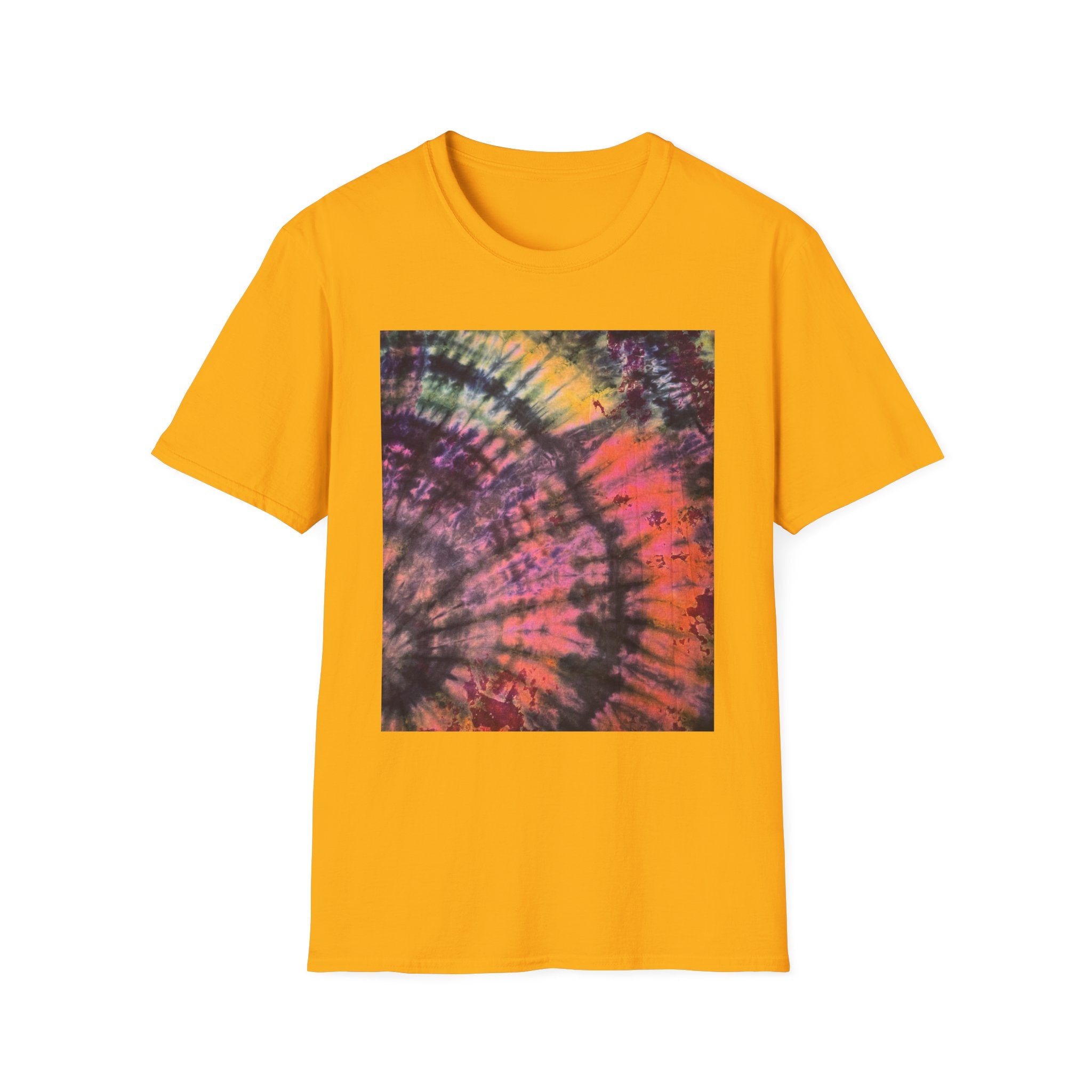 SMASH PARTY: Edgy quarter swirl vibe Tie-Dye Unisex T-Shirt - Boho Style, Summer Vibes, Festival Wear, Beach Party Outfit, Unique Gift Idea