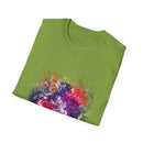 Fifth Dimension 2:  Cool Splash Art Unisex Softstyle T-Shirt, Colorful Tee, Casual Wear, Birthday Gift, Art Lover Shirt, Graphic Tee