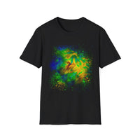 ANEMONE:  Cosmic, vibrant Tie-Dye Unisex Softstyle T-Shirt, Casual Wear, Summer Festival Shirt, Comfortable Everyday Tee, Gift for Friends
