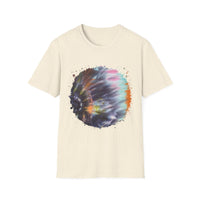 Bravado 2:  Colorful Tie-Dye Unisex Softstyle T-Shirt with Abstract Design, Perfect for Festivals, Casual Outings, Relaxed Days, Summer Vibes, and Gifts