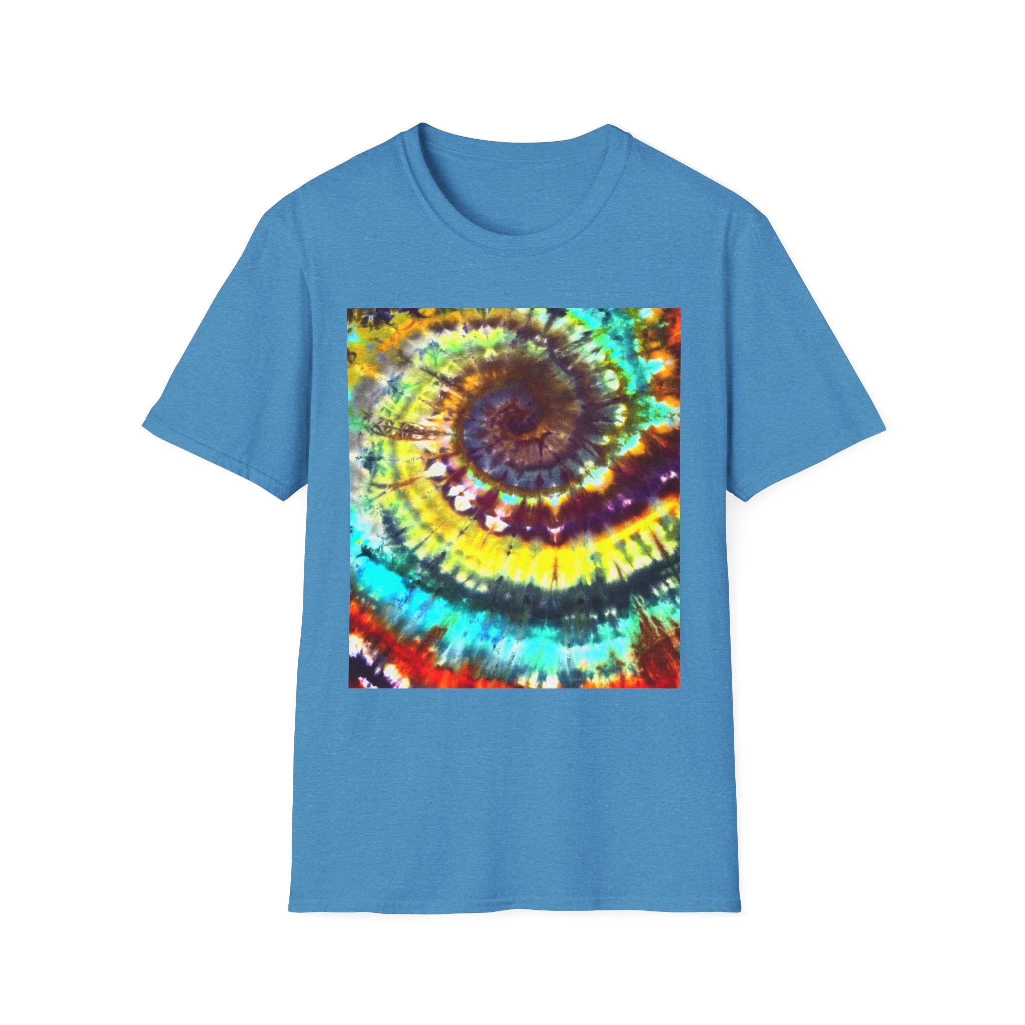 GIDEON: Vibrant swirl Tie-Dye T-Shirt for Festivals, Casual Wear, Spiritual Retreats, Gifts for Friends, Summer Style Essentials