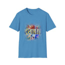 The Scramble 2:  Colorful Splash Unisex Softstyle T-Shirt, Casual Wear, Gift for Friends, Summer Fashion, Vibrant Art Tee