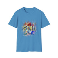 The Scramble 2:  Colorful Splash Unisex Softstyle T-Shirt, Casual Wear, Gift for Friends, Summer Fashion, Vibrant Art Tee