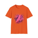 Magenta Madness 2:  Vibrant Splash T-Shirt: Unisex Softstyle, Art Enthusiast Gift, Casual Wear, Summer Apparel, Splash of Color, Vibrant Tee
