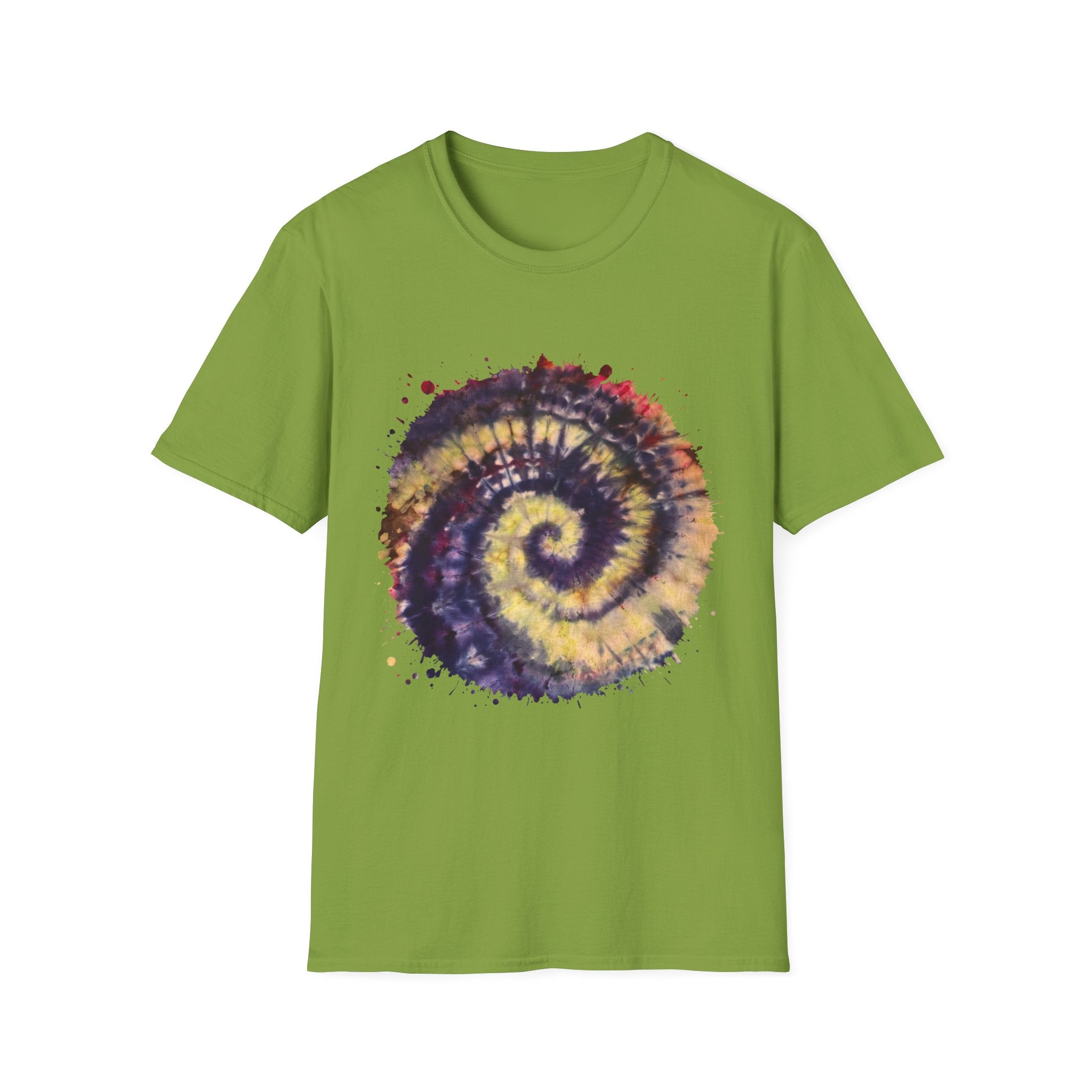 Scarlet Saga 2:  Spiral Tie-Dye Unisex Softstyle T-Shirt | Boho Chic, Casual Wear, Gift for Artists, Summer Fashion, Music Festivals