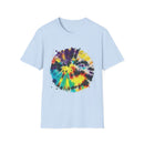 PARAGON 2: Splatter style, jubilee tie dye, Colorful Tie-Dye Unisex Softstyle T-Shirt, Boho Tee, Summer Fashion, Festival Wear, Casual Outfit, Gift Idea