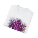 Dynasty 2: Colorful, splat style, tie dye Abstract Graphic Unisex Softstyle T-Shirt, Casual Wear, Unique Art Tee, Gift for Art Lovers, Trendy Everyday Top