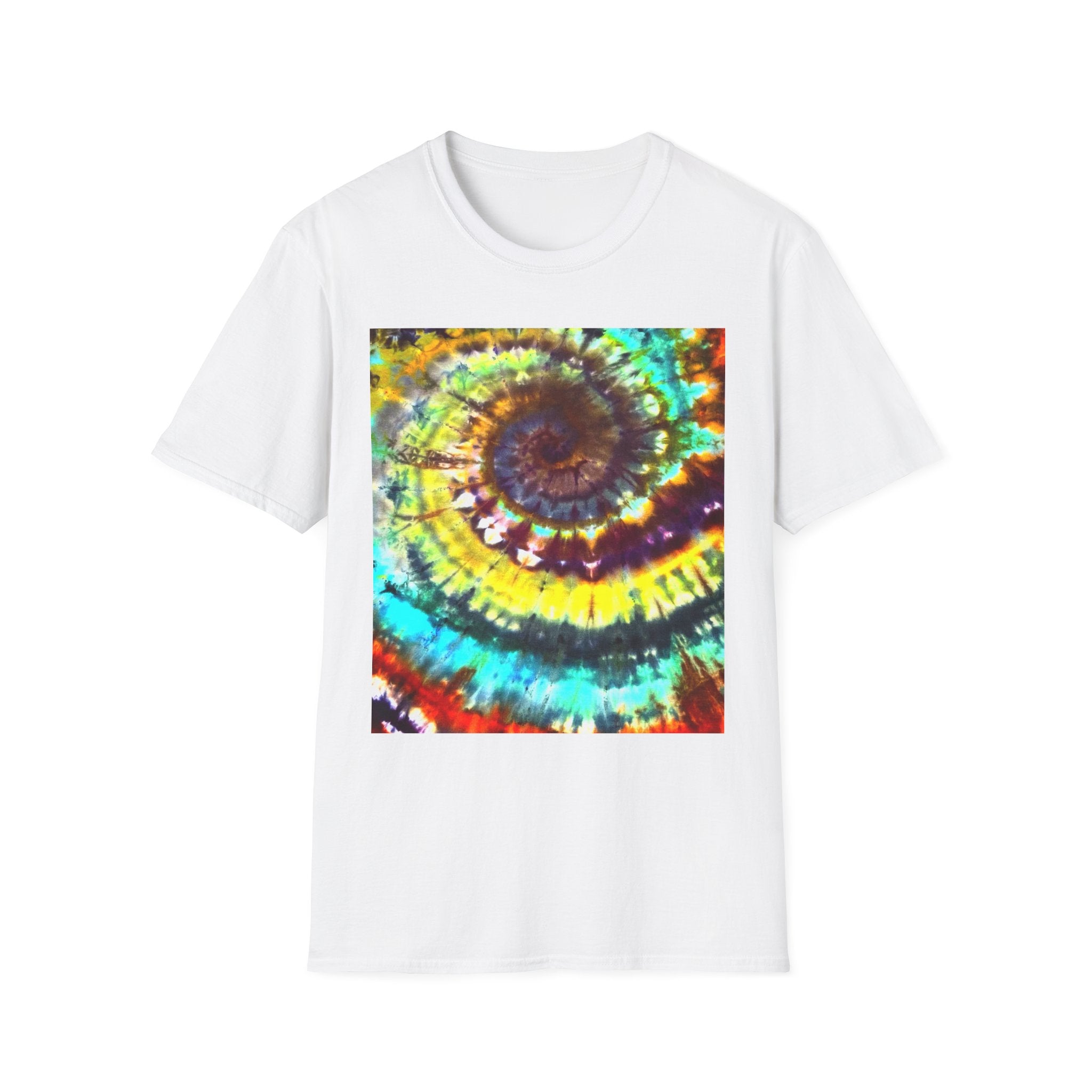 GIDEON: Vibrant swirl Tie-Dye T-Shirt for Festivals, Casual Wear, Spiritual Retreats, Gifts for Friends, Summer Style Essentials