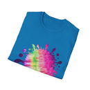 Neon Discovery 2:  Colorful Tie-Dye Splash Unisex Softstyle T-Shirt, Casual Tee, Summer Vibes, Festival Wear, Everyday Comfort, Gift Idea