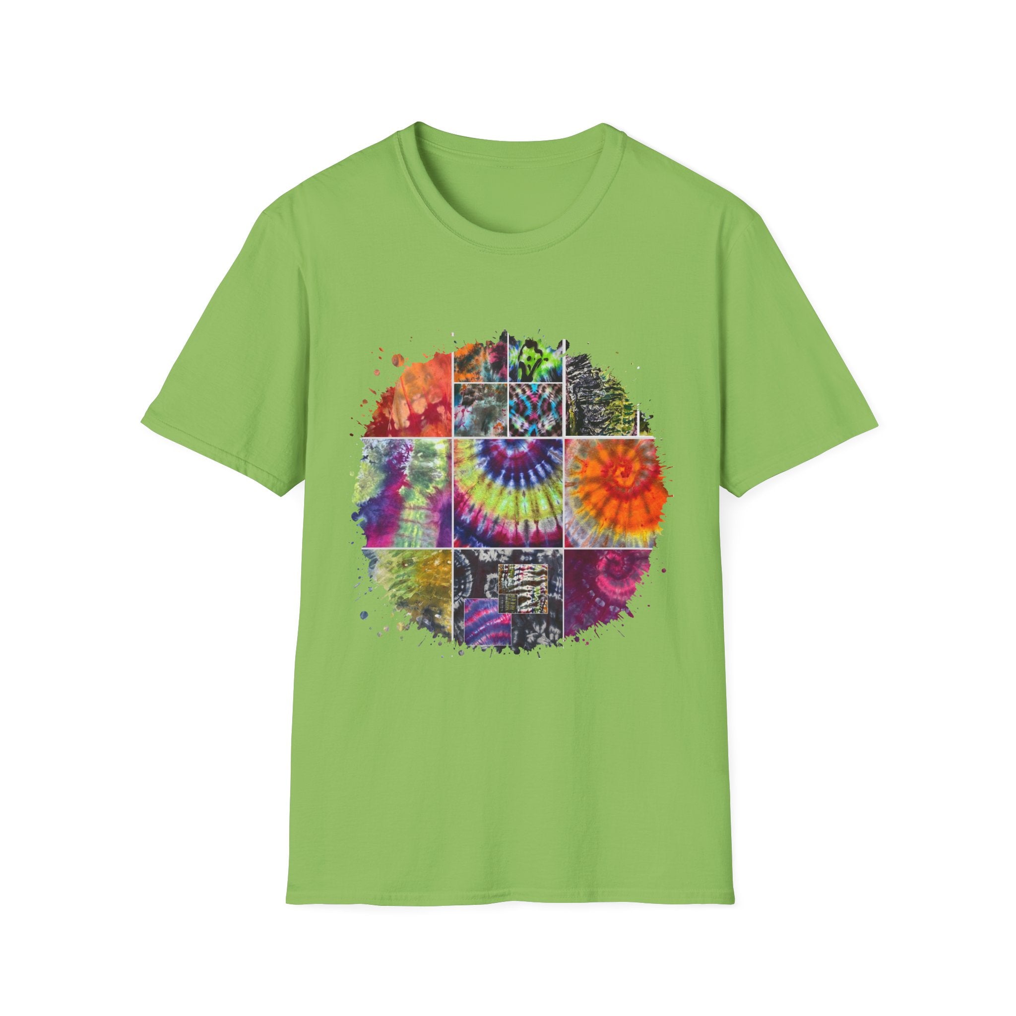 Resilience 2:  Vibrant Tie-Dye Unisex Softstyle T-Shirt, Bohemian Tee, Summer Apparel, Festival Wear, Gift for Him or Her