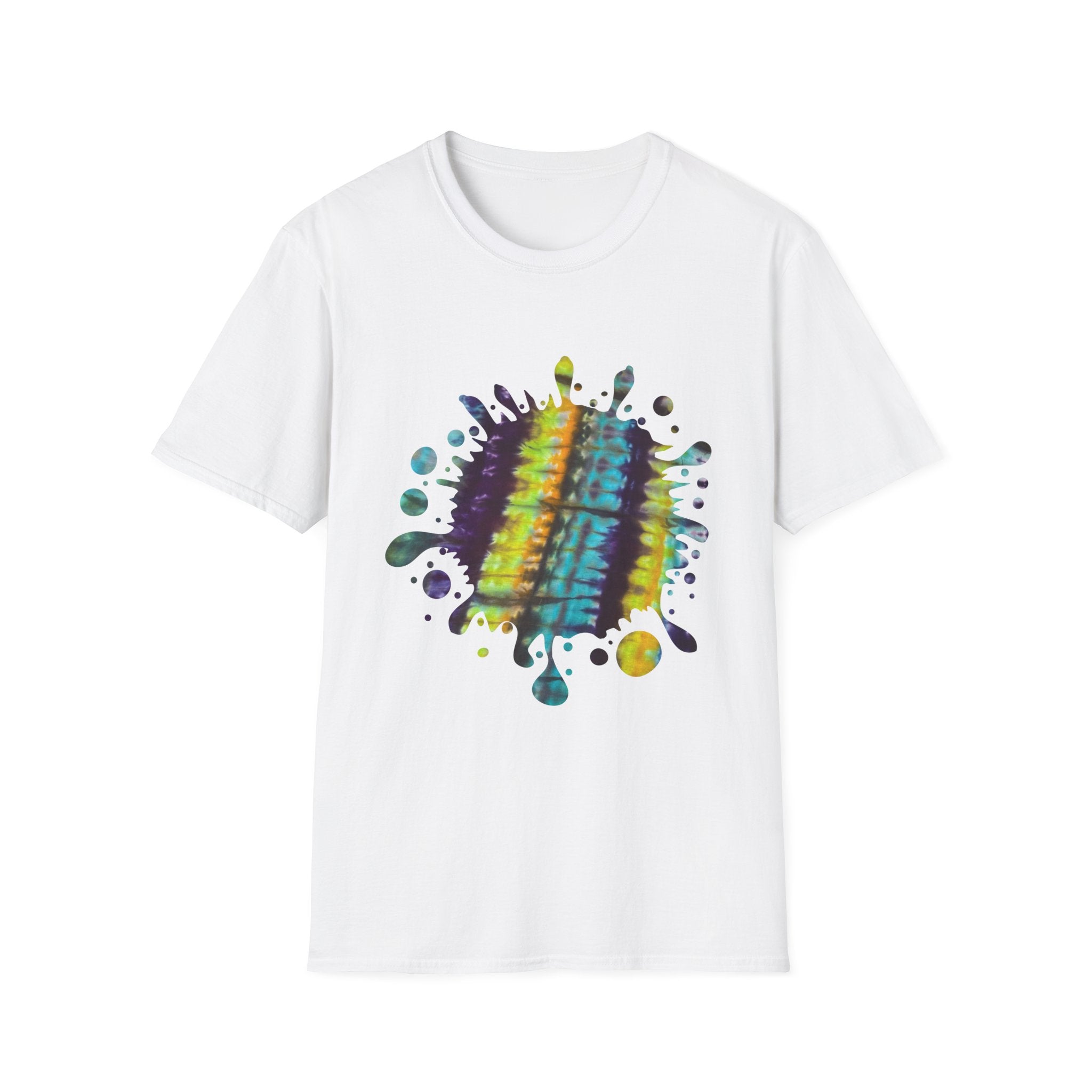 Alligator Alley 2:  Colorful Splash Unisex Softstyle T-Shirt, Trendy Graphic Tee for Art Lovers, Vibrant Casual Wear, Gift for Birthdays, Summer Vibes