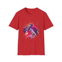 Fifth Dimension 2:  Cool Splash Art Unisex Softstyle T-Shirt, Colorful Tee, Casual Wear, Birthday Gift, Art Lover Shirt, Graphic Tee