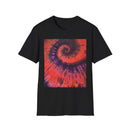 POWER BALL BLISS: Vibrant swirl Tie-Dye Unisex Softstyle T-Shirt, Summer Festival Tee, Bohemian Apparel, Gift for Friends, Unique Graphic Shirt