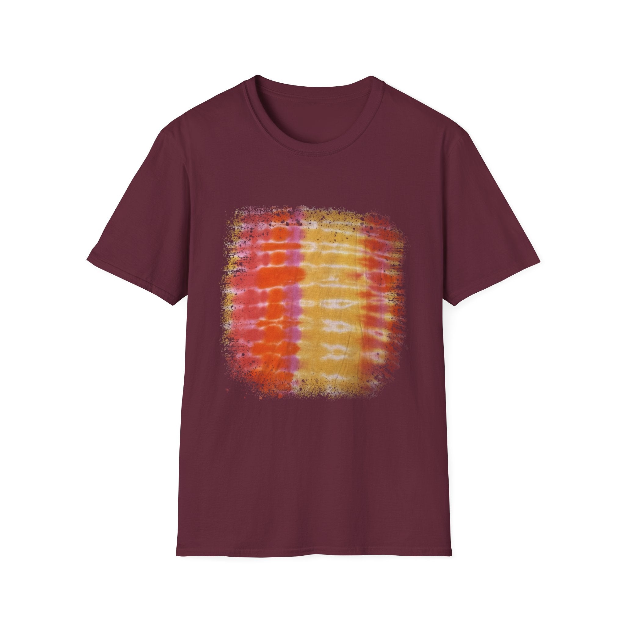 TEQUILA SUNRISE: Horizon inspired, beach vibe Tie-Dye Unisex Softstyle T-Shirt, Casual Wear, Summer Vibes, Festival Outfit, Gift for Friends, Tie Dye Shirt