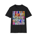 THE SCRAMBLE: Colorful, sampler style,  Tie-Dye collage Unisex T-Shirt, Vibrant Casual Wear, Summer Festival Top, Gift for Him/Her, Retro Vibe Fashion
