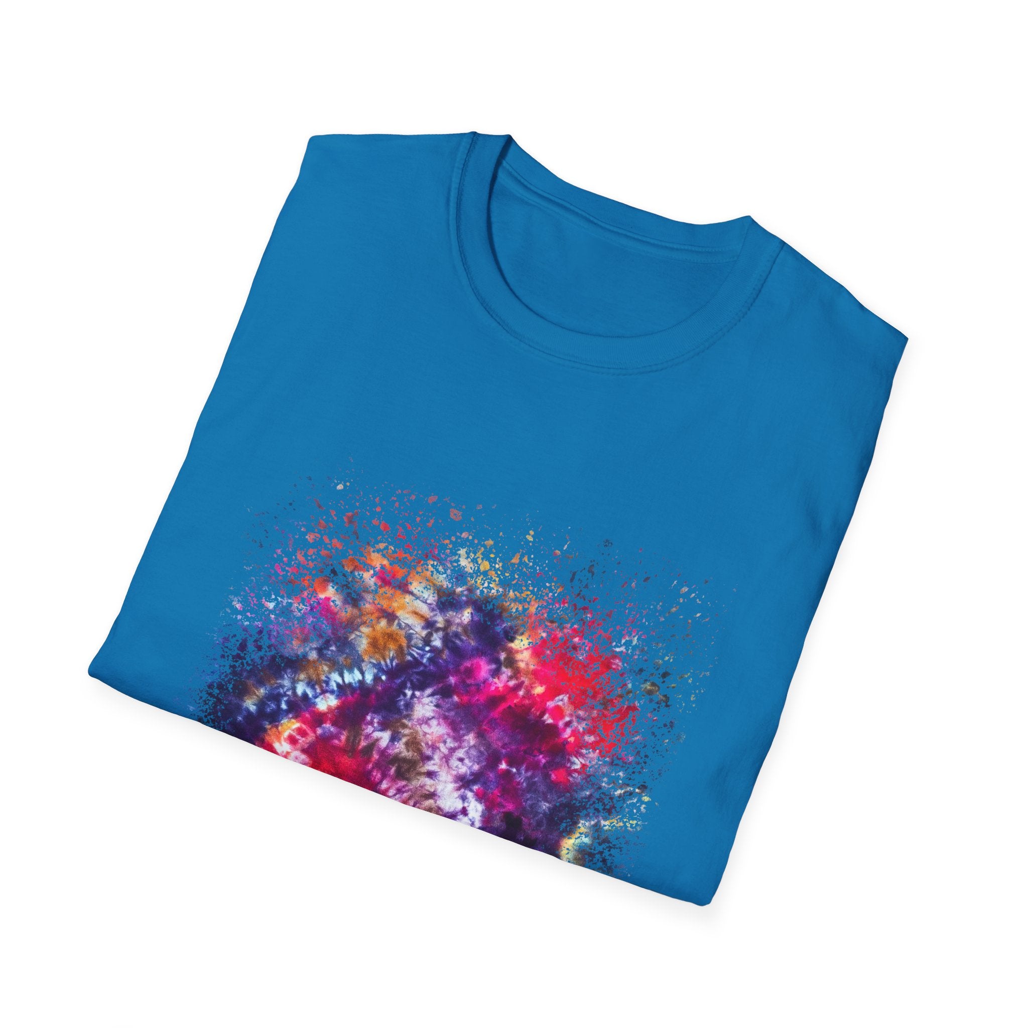 Fifth Dimension 2:  Cool Splash Art Unisex Softstyle T-Shirt, Colorful Tee, Casual Wear, Birthday Gift, Art Lover Shirt, Graphic Tee
