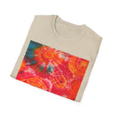 RIPPLE: Koi pond inspired ripple swirl style, Tie-Dye Unisex Softstyle T-Shirt, Bohemian Tee, Summer Vibes Shirt, Festival Wear, Gift for Her, Unique Tie Dye Fashion