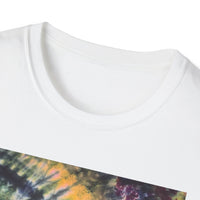 SMASH PARTY: Edgy quarter swirl vibe Tie-Dye Unisex T-Shirt - Boho Style, Summer Vibes, Festival Wear, Beach Party Outfit, Unique Gift Idea