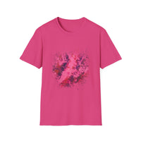 Magenta Madness 2:  Vibrant Splash T-Shirt: Unisex Softstyle, Art Enthusiast Gift, Casual Wear, Summer Apparel, Splash of Color, Vibrant Tee