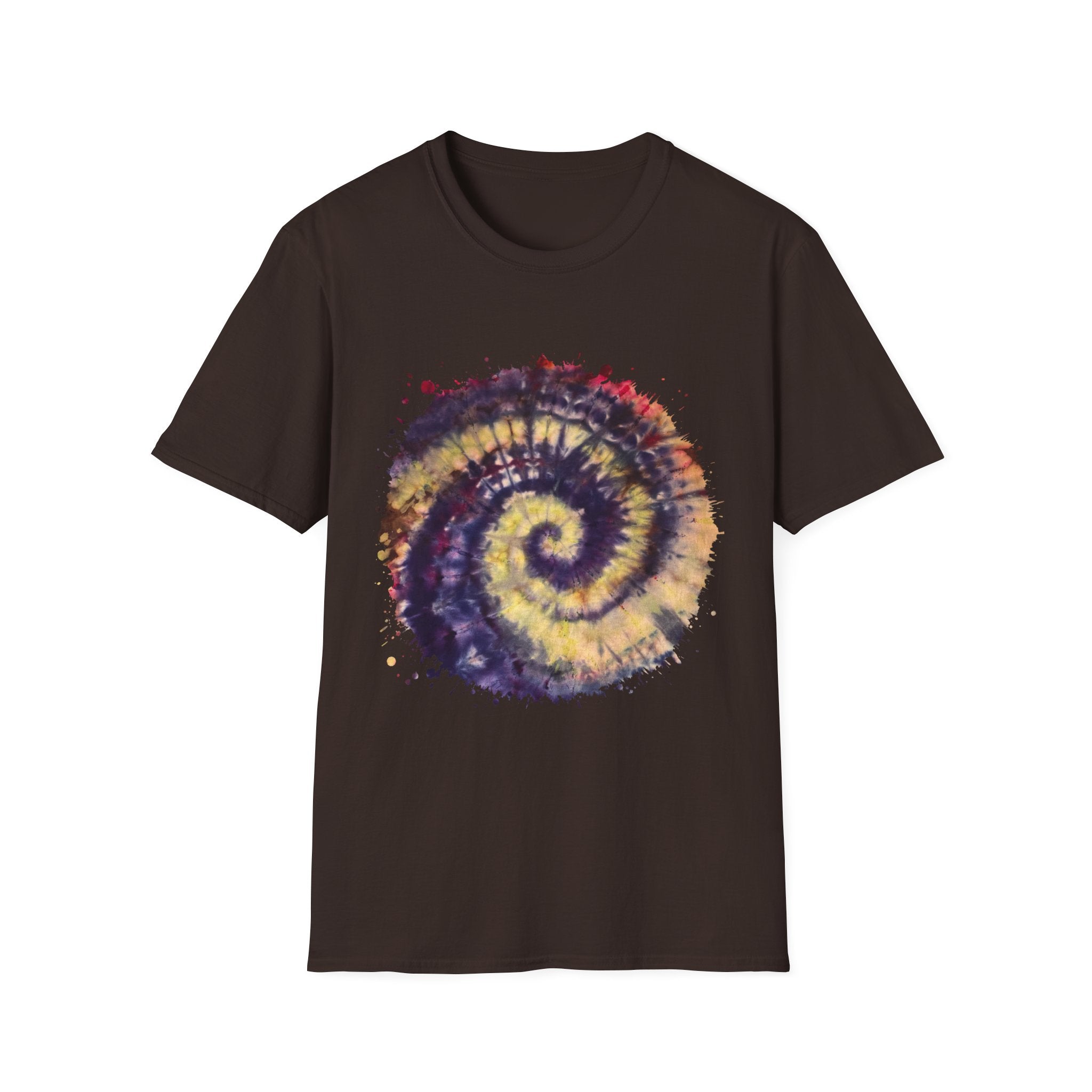 Scarlet Saga 2:  Spiral Tie-Dye Unisex Softstyle T-Shirt | Boho Chic, Casual Wear, Gift for Artists, Summer Fashion, Music Festivals