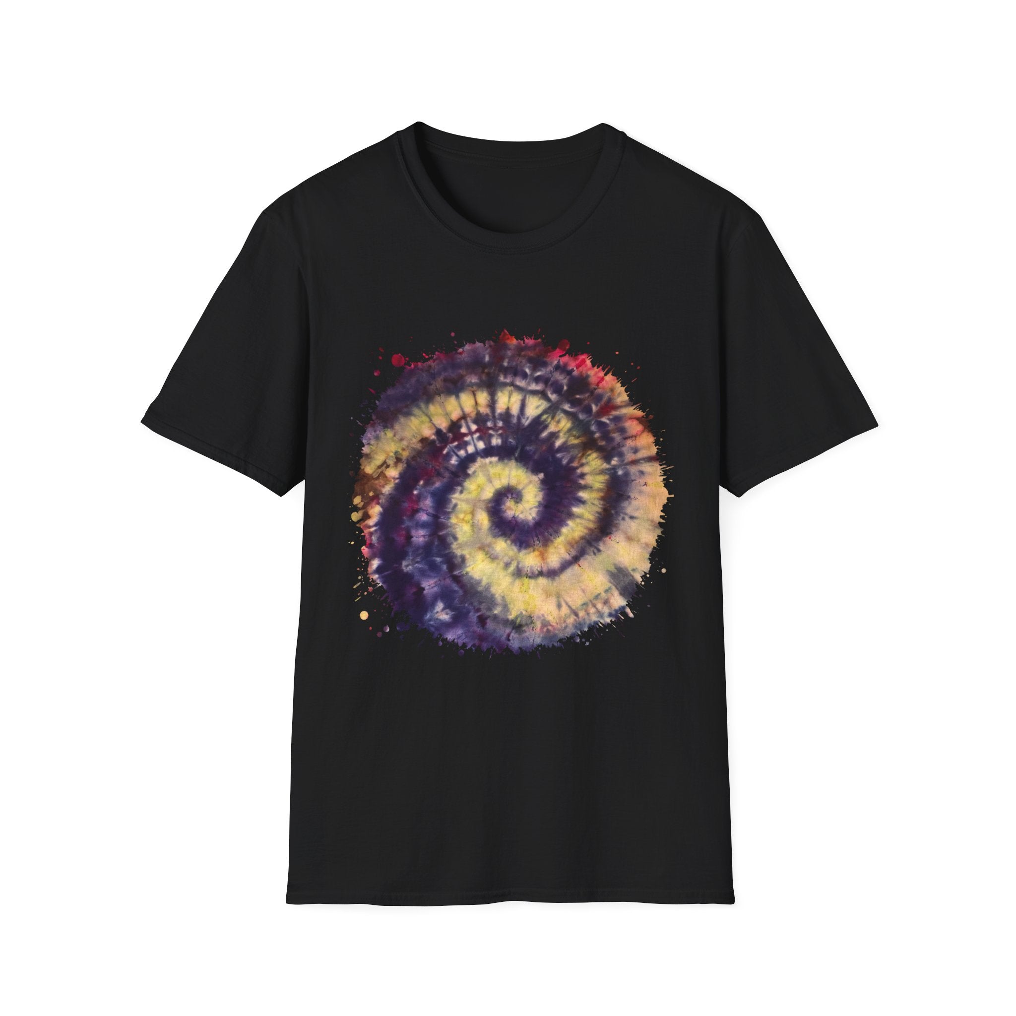 Scarlet Saga 2:  Spiral Tie-Dye Unisex Softstyle T-Shirt | Boho Chic, Casual Wear, Gift for Artists, Summer Fashion, Music Festivals