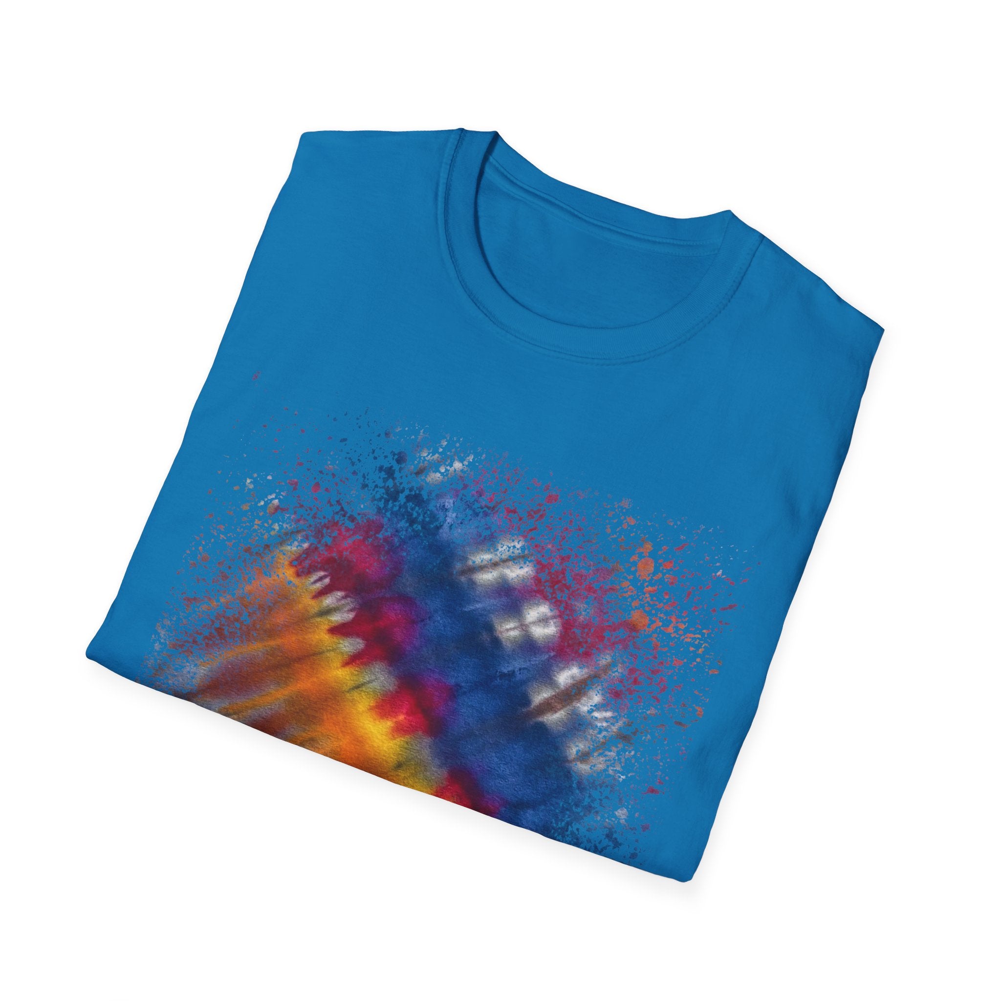 INTUITION:  Sunrise inspired, Vibrant Tie-Dye Unisex Softstyle T-Shirt | Comfortable Casual Wear, Gift Idea for Summer, Music Festivals, Retro Vibes, Unisex Apparel