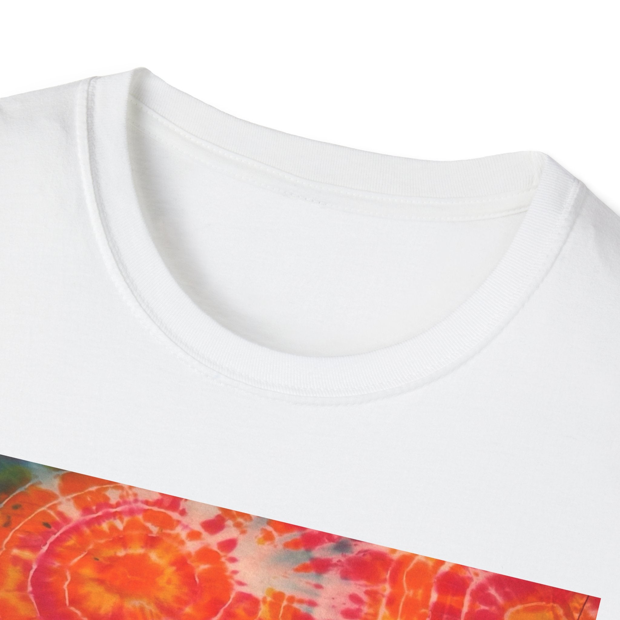 RIPPLE: Koi pond inspired ripple swirl style, Tie-Dye Unisex Softstyle T-Shirt, Bohemian Tee, Summer Vibes Shirt, Festival Wear, Gift for Her, Unique Tie Dye Fashion
