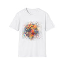 COMMOTION: Super Colorful multi-Swirl Design Unisex Softstyle T-Shirt, Bohemian Tee, Casual Wear, Festival Fashion, Gift for Art Lovers