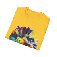 PARAGON 2: Splatter style, jubilee tie dye, Colorful Tie-Dye Unisex Softstyle T-Shirt, Boho Tee, Summer Fashion, Festival Wear, Casual Outfit, Gift Idea