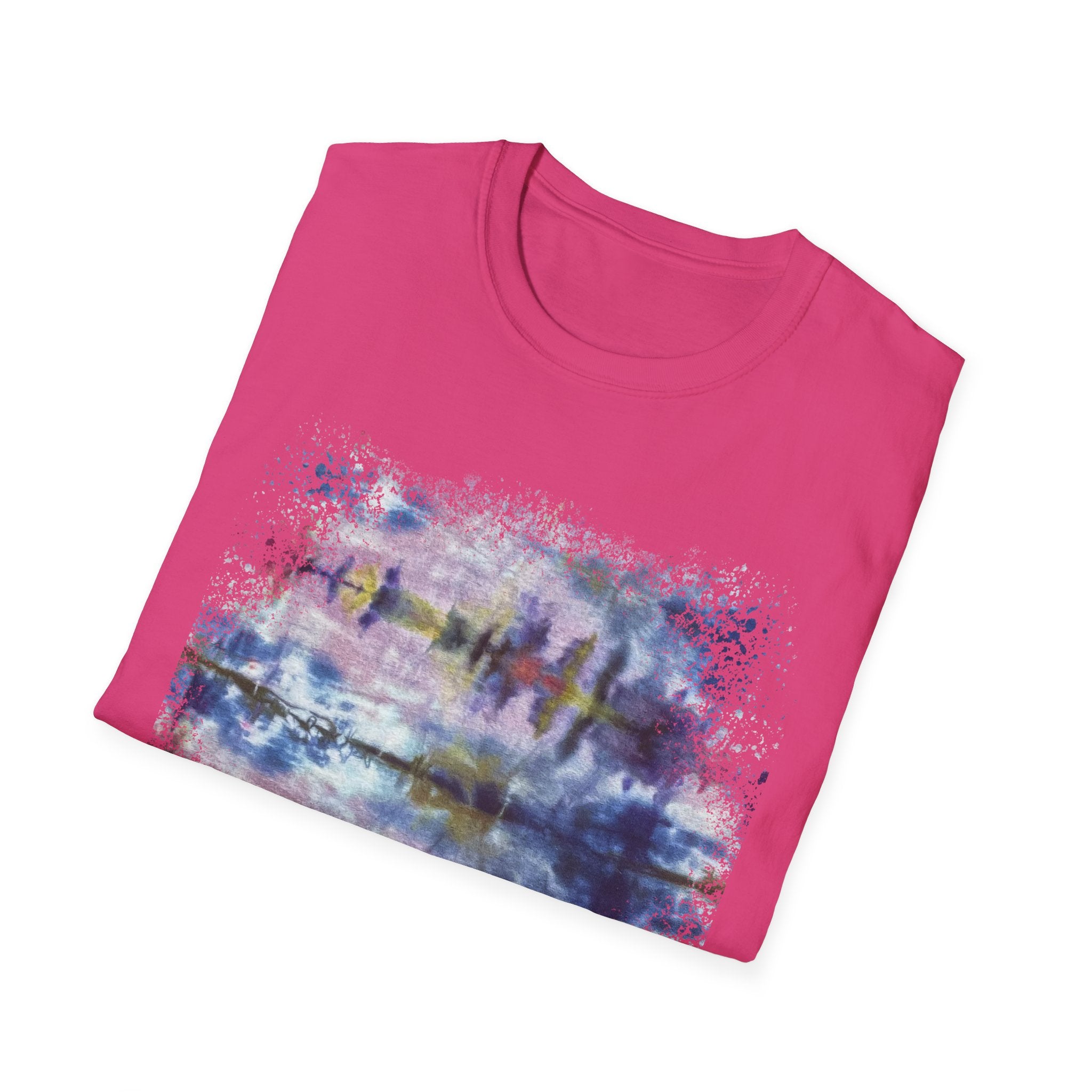 LILAC INFUSION:  Nature inspired Tie-Dye Unisex Softstyle T-Shirt - Boho Chic, Casual Wear, Summer Essential, Festival Outfit, Unique Gift