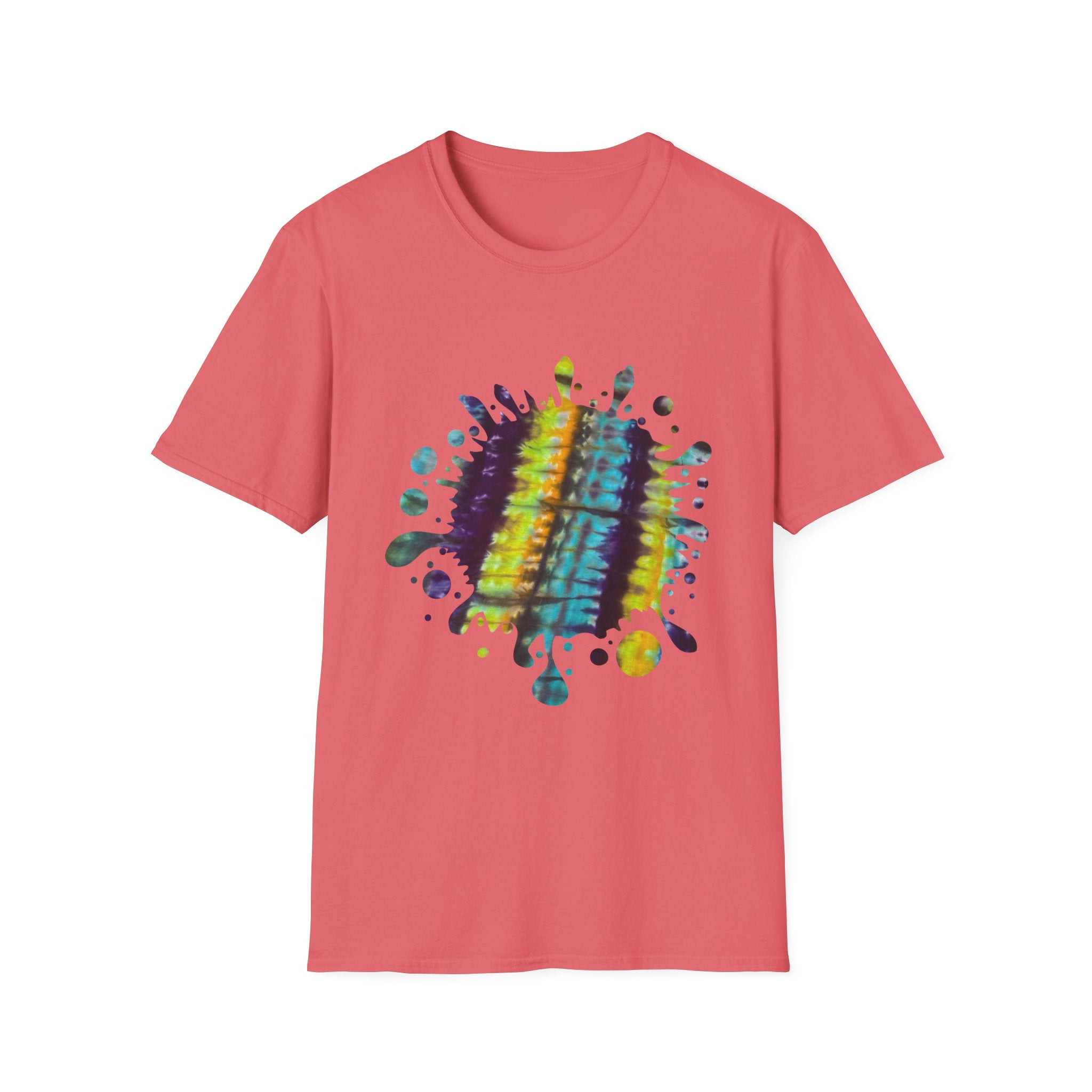 Alligator Alley 2:  Colorful Splash Unisex Softstyle T-Shirt, Trendy Graphic Tee for Art Lovers, Vibrant Casual Wear, Gift for Birthdays, Summer Vibes