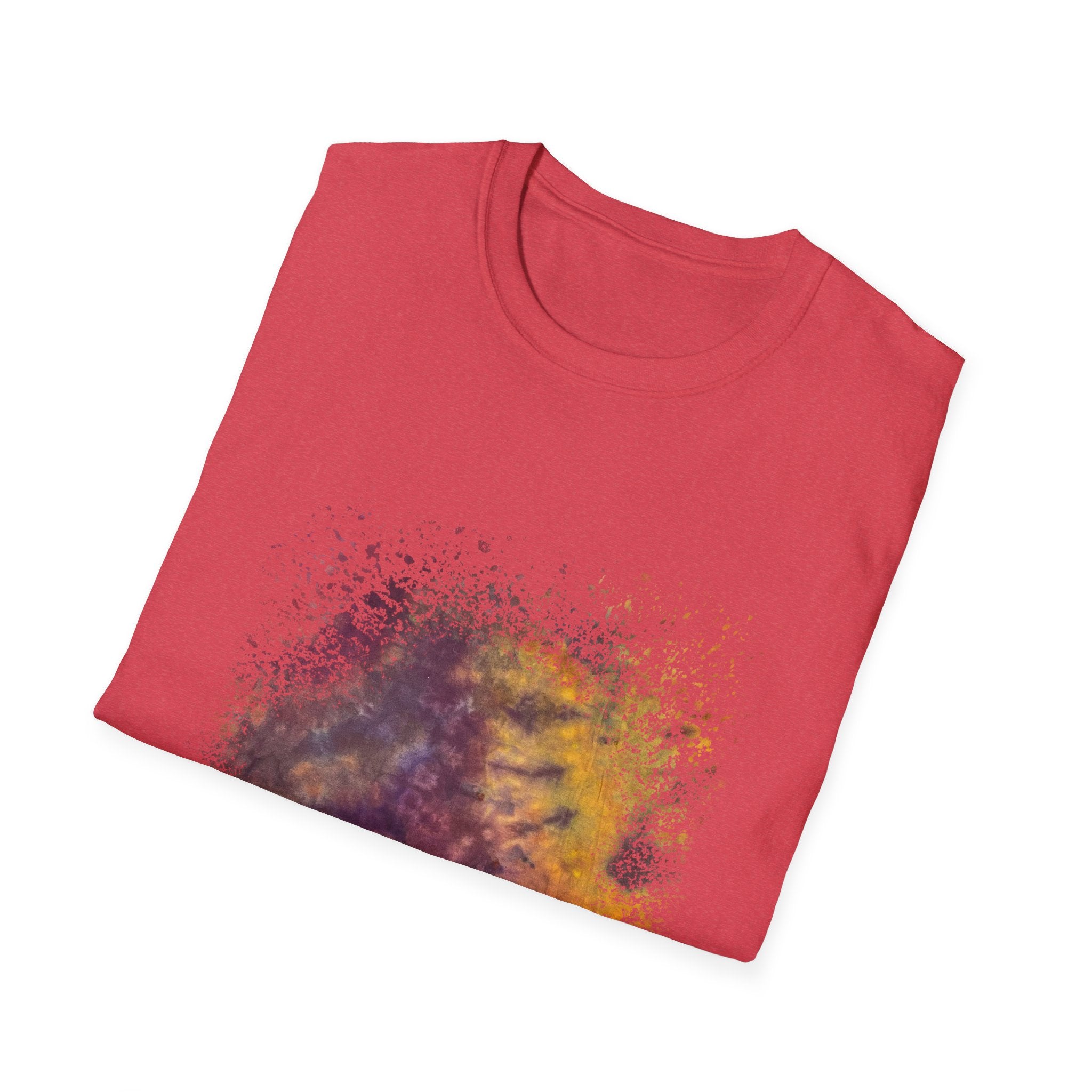 Amber Prerogative 2:  Colorful Splash Unisex Softstyle T-Shirt, Casual Wear, Gift for Art Lovers, Summer Fashion, Vibrant Graphic Tee